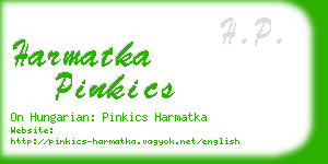 harmatka pinkics business card